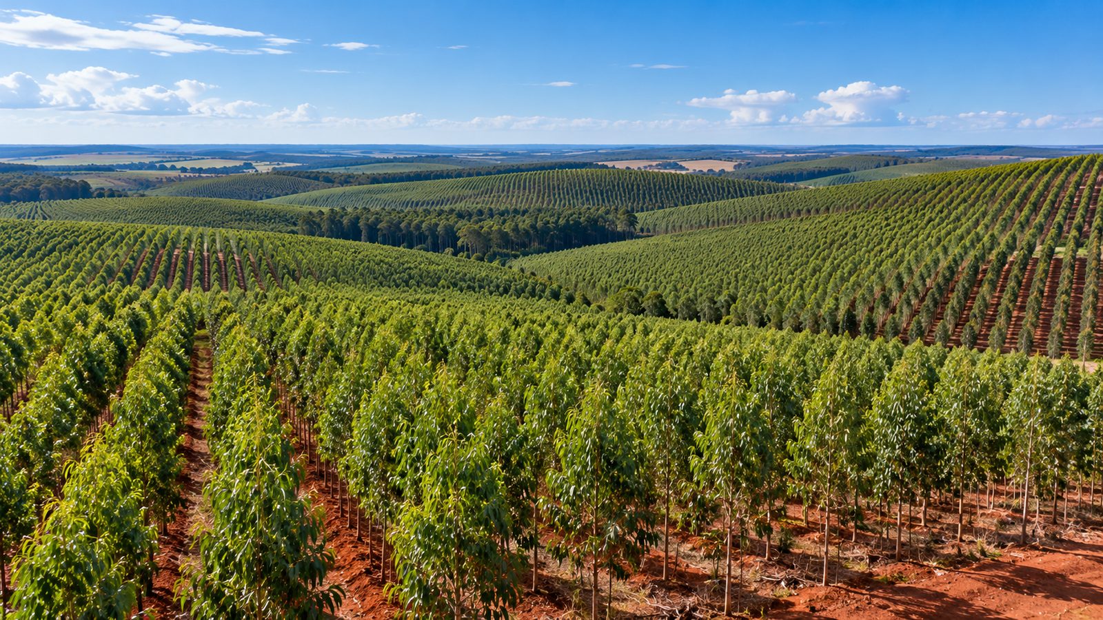 Plantação de eucalipto em área do Bolsão sul-mato-grossense